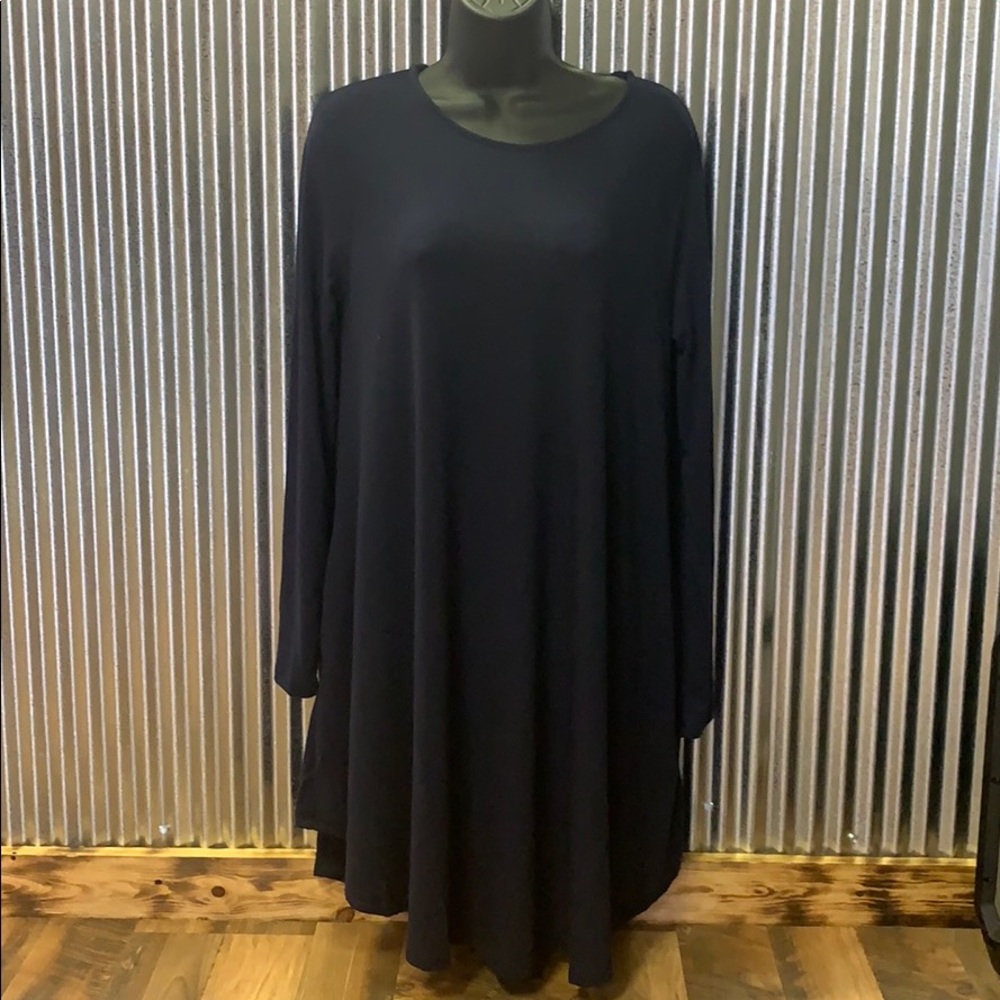 Navy Long Sleeve T-shirt Dress